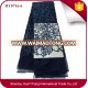 Wholesale african navy blue 3d embroidered lace fabric with pearls and sequins net lace fabrics 5 yards HY0716-6