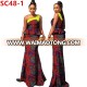 2017 Latest Wholesale African Clothing Printed Dress new design women long dress