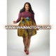 New African Women Attire Yellow African Short Dress with Bow