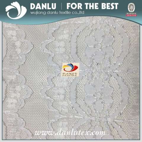 Nylon/Poly/Spandex Fashion Embroidered Lace Fabric for Garment Dress